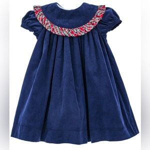 NWT Bailey Boys Navy Corduroy & Tartan Plaid Float dress